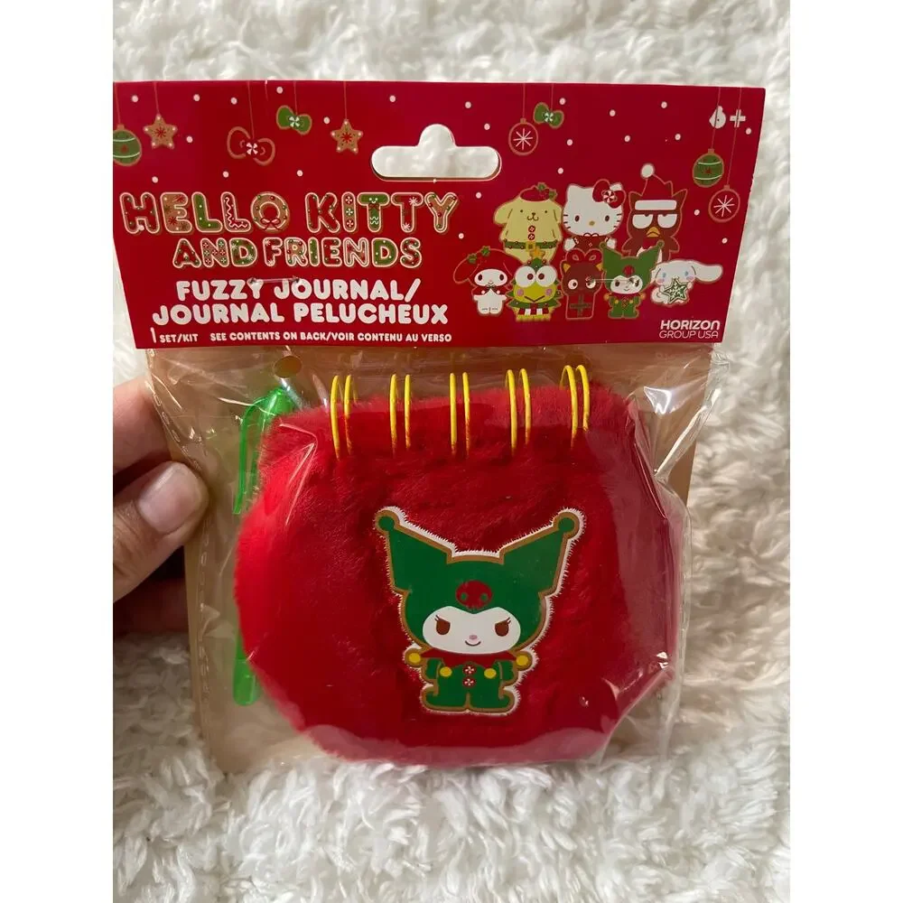 Hello Kitty and Friends Kuromi Round Fuzzy Bound Journal Red Kit NEW